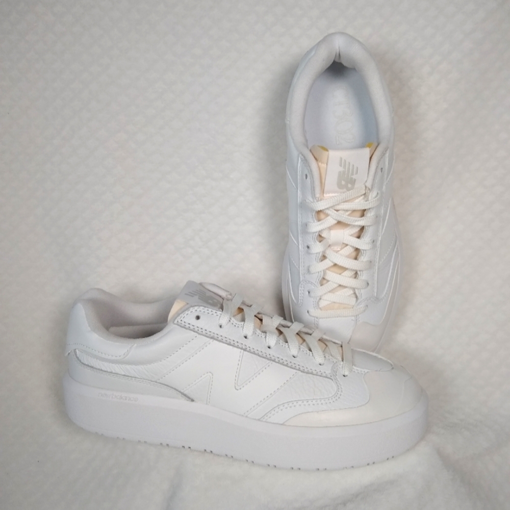 Men's New Balance White/White Court Sneakers CT302 Leather NWOT